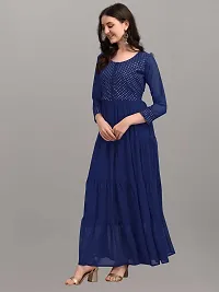 KRIVA Plastics Women's Embroidered Georgette Anarkali Kurta-(LUPI_Blue_3XL)-thumb1