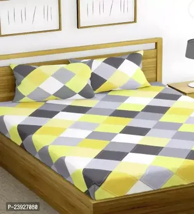 Stylish Cotton Double Bedsheet with 2 Pillowcovers