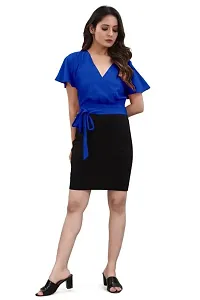Stylish Polyester Solid Dress For Women-thumb1