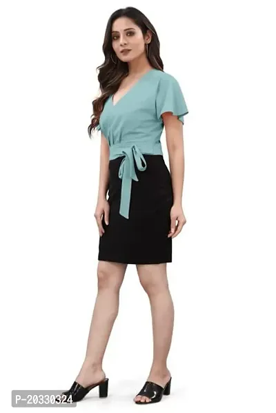 Stylish Polyester Solid Dress For Women-thumb4