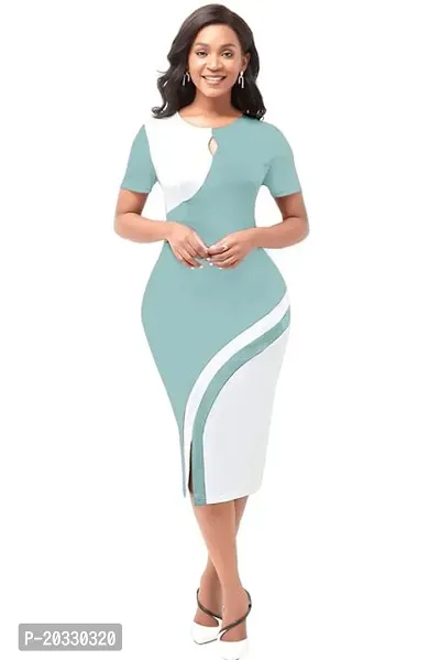 Stylish Polyester Solid Dress For Women-thumb0