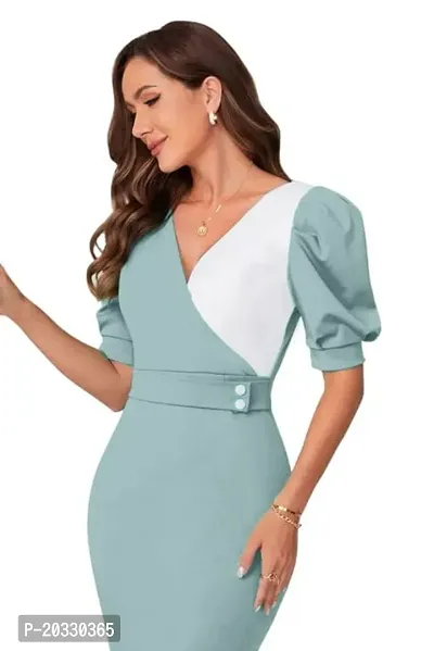 Stylish Polyester Solid Dress For Women-thumb5