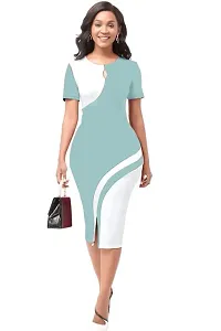 Stylish Polyester Solid Dress For Women-thumb1