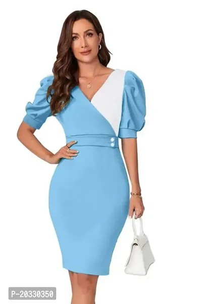 Stylish Polyester Solid Dress For Women-thumb2