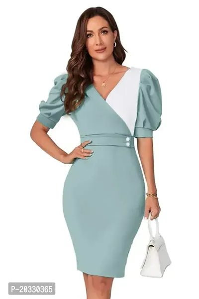 Stylish Polyester Solid Dress For Women-thumb0