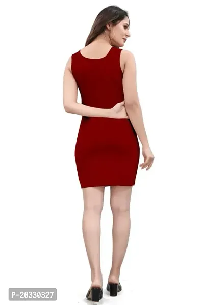 Stylish Polyester Solid Dress For Women-thumb5