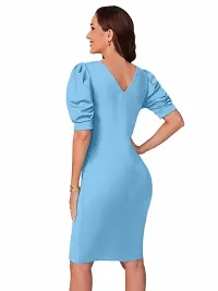 Stylish Polyester Solid Dress For Women-thumb4