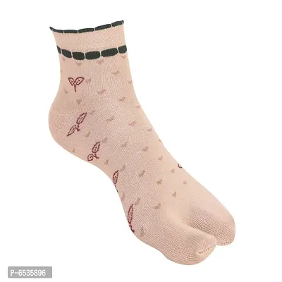 Women Ankle Length Cotton Thumb Multicolored Socks -Pack of 5-thumb4
