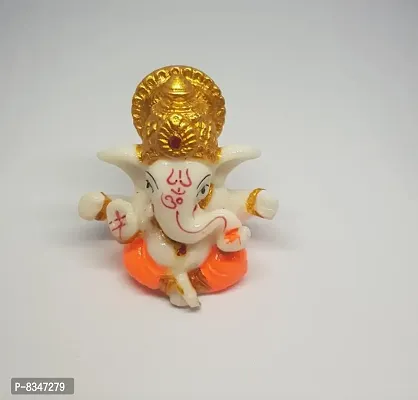 Lord Ganpati/Ganesha Idol for Car Dashboard, Desk, Office Table,Study Table,Diwali Decoration Gift Item-thumb0
