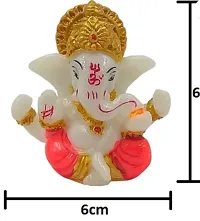 Lord Ganpati/Ganesha Idol for Car Dashboard, Desk, Office Table,Study Table,Diwali Decoration Gift Item-thumb1