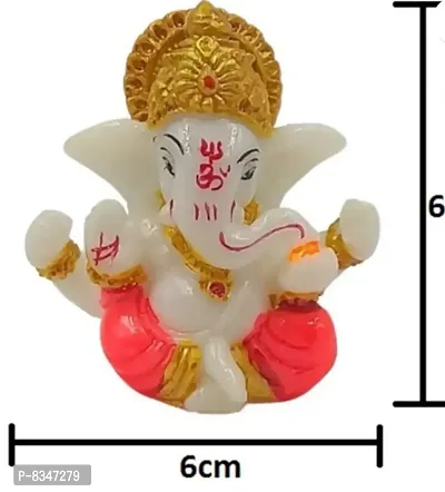 Lord Ganpati/Ganesha Idol for Car Dashboard, Desk, Office Table,Study Table,Diwali Decoration Gift Item-thumb2