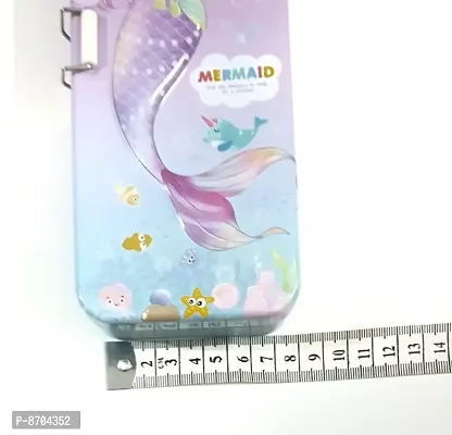 Metal Mermaid Pencil Box for Kids ndash; Double Layer Metal Pencil Case for Kids-thumb6
