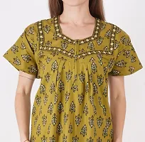 Elegant Cotton Printed Nighty For Women-thumb3