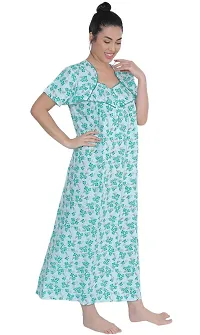 Elegant Cotton Printed Nighty For Women-thumb2