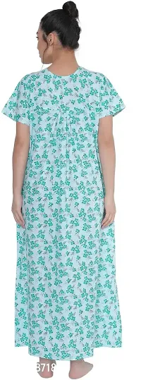 Elegant Cotton Printed Nighty For Women-thumb2