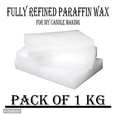 NRL Premium 100% Pure Paraffin Wax, DIY Candle Making Paraffin Wax (White, 1000gm) Candle (Pack of 1)