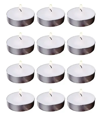 Mkd2 Rise Wax Tealight Candles (Set of 100, Unscented, White, 3 Hours)