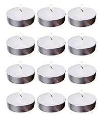 Wax Candles Tea Light Unscented Wax Tealight Candles Smokeless Candles, Diwali Candles for Home Deacute;cor (Pack of 15, White)-thumb1