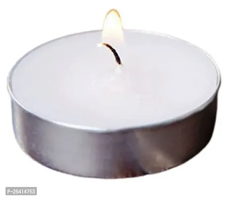 Wax Candles Tea Light Unscented Wax Tealight Candles Smokeless Candles, Diwali Candles for Home Deacute;cor (Pack of 15, White)-thumb3