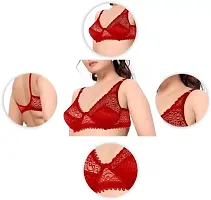 Women Combo for Ladies Bridal Play Night Honeymoon Hot Sexy Non-Padded Fancy Multicolor Pack of 3-thumb4