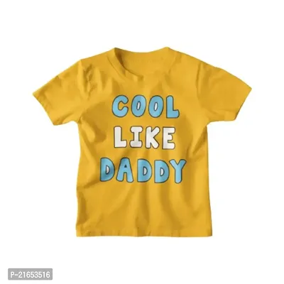 Ninjaa Kids Cotton Blend Printed Regular Fit T-Shirt for Boys (Yellow, 7-8 Years)