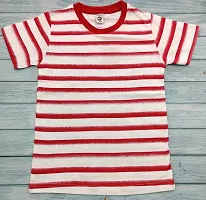 Ninjaa Kid's Cotton Blend Printed Regular Fit T-Shirt for Boys (White  Red, 2-3 Years)-thumb1