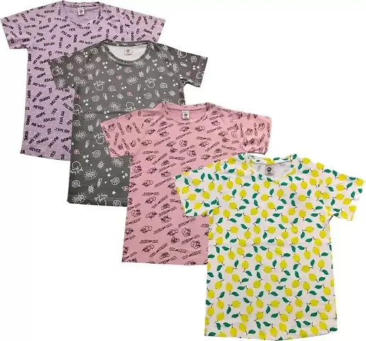 Ninjaa.in Boys Casual Half Sleeve Tshirt, Pack of 4