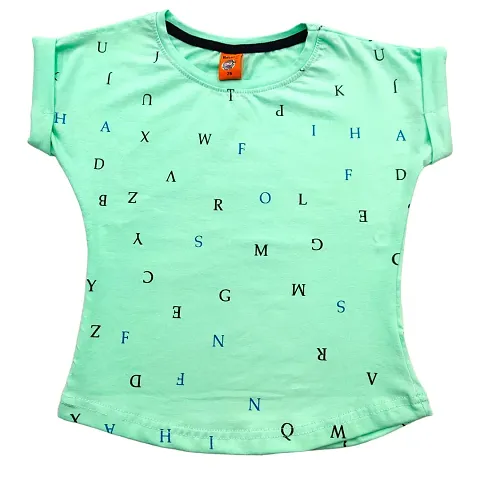 Printed Cotton Blend Top for Girls