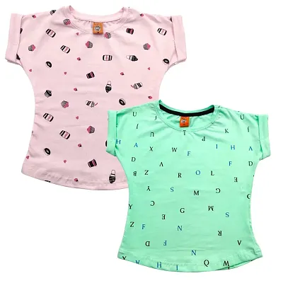 Girls T-Shirt 2 pcs Combo