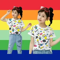 Girls T - Shirt I Best Selling Top I Girls Top I Fancy Top For Girls I Printed Top For Kids-thumb1