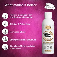 RabendaRice Water Hair Shampoo Helps for Hair Grow Long, Damage Hair, Hairfall Control, Enriched with  Argan, Paraben Free and Sulphate Free, Hair Shampoo- 200 ml-thumb2