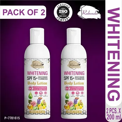 Rabenda Whitening Body Lotion on Skin Lighten And Brightening Cream- Pack Of 2, 200 ml each