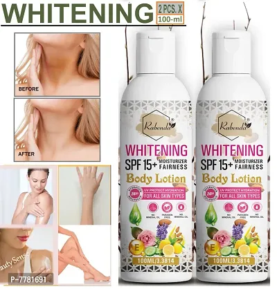 Rabenda Whitening Body Lotion On Skin Lighten And Brightening Body Lotion Cream - Pack Of 2, 100 ml each
