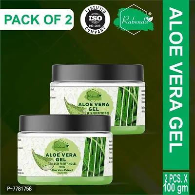 Rabenda Natural Aloe Vera Gel Moisturizer Gel Cream Acne Blackheads Treatment nbsp;nbsp;- Pack Of 2, 100 g each