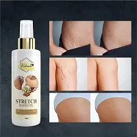 Stretch Care Oil to Minimize Stretch Marks  Even Out Skin Tone - Blend of 6 Oils with Rosehip Calendula  Sea Buckthorn Oils - No Parabens, Silicones, Mineral Oil  Color - 100mL (pack of 2)-thumb2