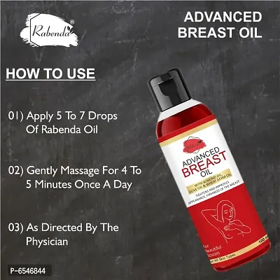 RABENDA Release Breast Destressing Oil for Women- ALMOND OIL,OLIVE OIL and WHEAT GERM OIL - Relieves Stress Caused by Wired Bra and Breast toner massage oil 100% natural which helps in growth/firming/in-thumb4