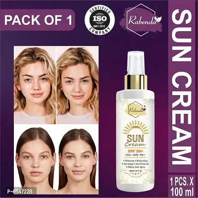 Rabenda  Sunscreen Cream SPF 30+, Whitening,Moisturising,Anti Aging,Reduce Dark Spote Proteti Pack Of 1-thumb0