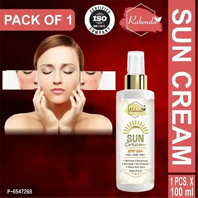 Rabenda  Sunscreen Cream SPF 30+, Whitening,Moisturising,Anti Aging,Reduce Dark Spote Proteti Pack Of 1