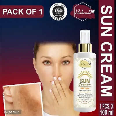 Rabenda  Sunscreen Cream SPF 30+, Whitening,Moisturising,Anti Aging,Reduce Dark Spote Proteti Pack Of 1