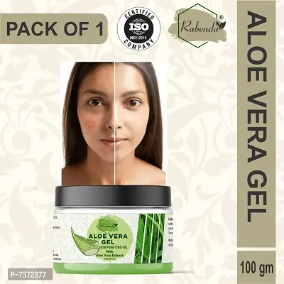 Rabenda Natural Aloe Vera Gel 92%Moisturizer Gel Cream Acne Blackheads Treatment For Skin Repair Shrink Pores Sleep Mask SkinCare&nbsp;&nbsp;(100 g) pack of 1