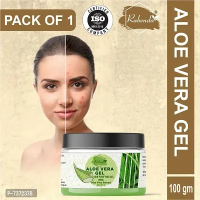 Rabenda Natural Aloe Vera Gel 92%Moisturizer Gel Cream Acne Blackheads Treatment For Skin Repair Shrink Pores Sleep Mask SkinCare&nbsp;&nbsp;(100 g) pack of 1