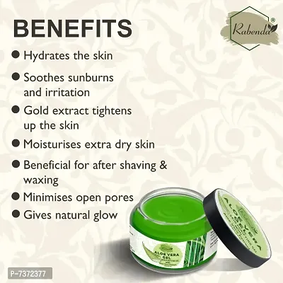 Rabenda Natural Aloe Vera Gel 92%Moisturizer Gel Cream Acne Blackheads Treatment For Skin Repair Shrink Pores Sleep Mask SkinCare&nbsp;&nbsp;(100 g) pack of 1-thumb4
