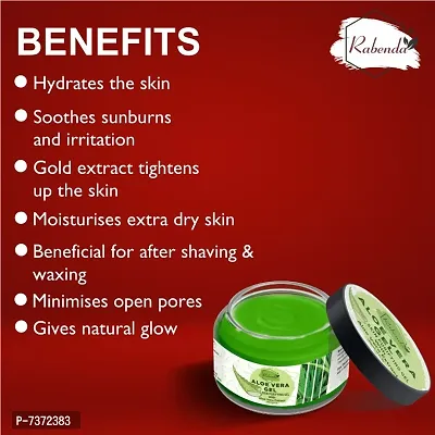 Rabenda Natural Aloe Vera Gel 92%Moisturizer Gel Cream Acne Blackheads Treatment For Skin Repair Shrink Pores Sleep Mask SkinCare&nbsp;&nbsp;(100 g) pack of 1-thumb3