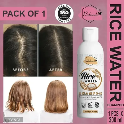 RabendaRice Water Hair Shampoo Helps for Hair Grow L Pack O