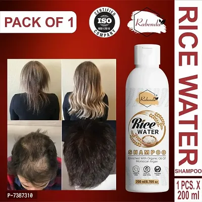 RabendaRice Water Hair Shampoo Helps for Hair Grow L Pack O