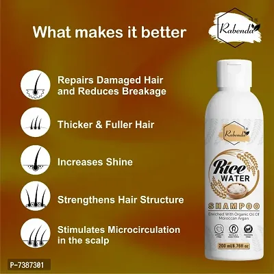 RabendaRice Water Hair Shampoo Helps for Hair Grow L Pack O-thumb3