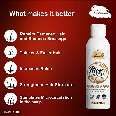 RabendaRice Water Hair Shampoo Helps for Hair Grow L Pack O-thumb2