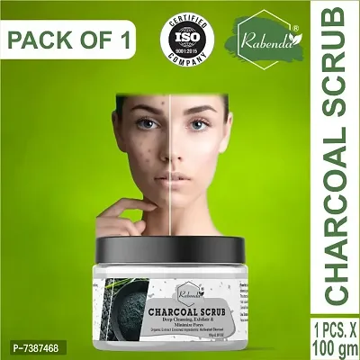 Rabenda NATURALS Bamboo Charcoal Face  Body Scrub With Activated Charcoal, Peppermint  Thyme For Helps in Deep Exfoliati Scrub pack of 1-thumb0