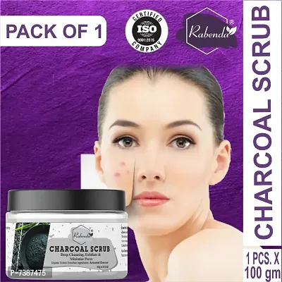 Rabenda NATURALS Bamboo Charcoal Face  Body Scrub With Activated Charcoal, Peppermint  Thyme For Helps in Deep Exfoliati Scrub pack of 1