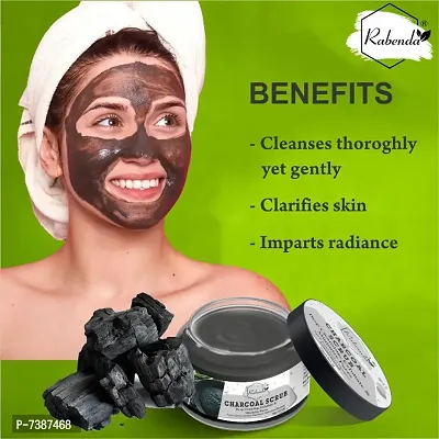 Rabenda NATURALS Bamboo Charcoal Face  Body Scrub With Activated Charcoal, Peppermint  Thyme For Helps in Deep Exfoliati Scrub pack of 1-thumb3